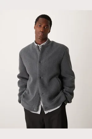 New Look Oversized borg bomber jacket in