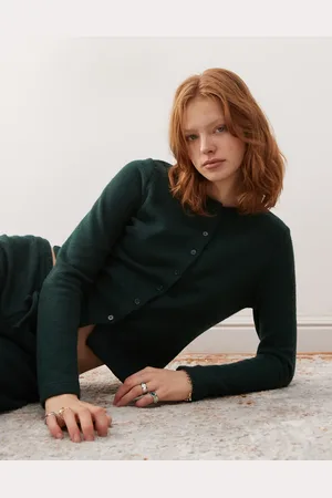 COLLUSION Fitted cardigan in soft touch (part of a set)