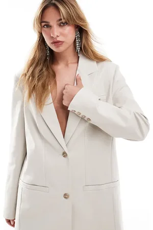 Pretty Lavish Oversized boxy blazer in (part of a set)-White