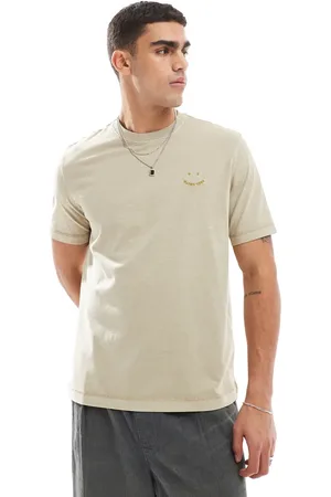Paul Smith Happy logo t-shirt in washed -Neutral