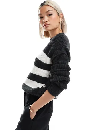 Morgan Knit jumper with button side detail in -Multi