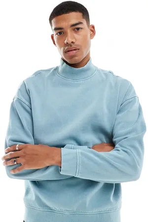 Another Influence Acid wash high neck top in green