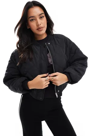 Cotton On Cotton On quilted rib bomber jacket in -White