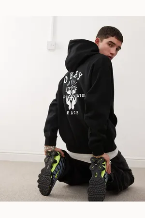 Obey Lotus with hands graphic sweatshirt in