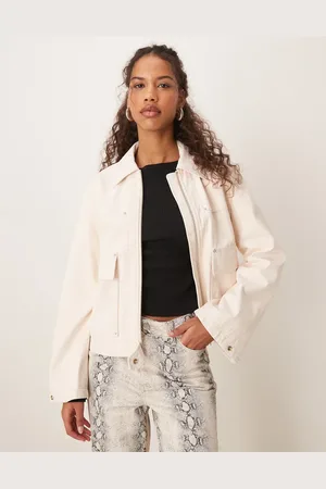 Free People Blair faux suede jacket in -White