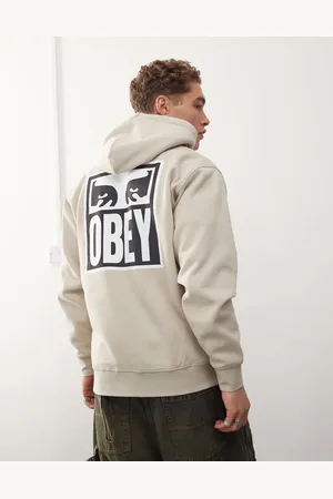 Obey Icon Eyes graphic hoodie in -Neutral