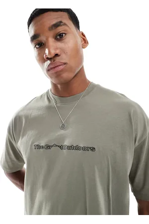 New Look Outdoors t-shirt in dark khaki-Green