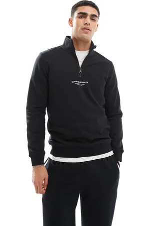 Only & Sons Curated high neck 1/4 zip sweater in
