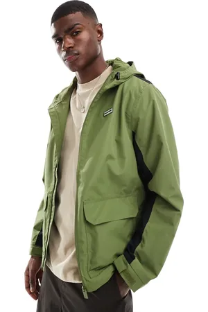 Hunter James hooded waterproof jacket in khaki