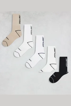JACK & JONES 5 pack tennis socks-White