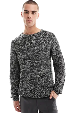 French Connection French Connection crew neck jumper in black mixed yarn