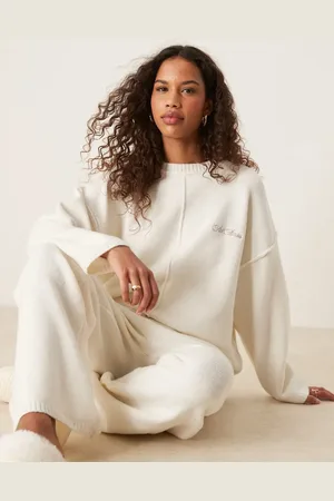 Six Stories Knitted oversized jumper in (part of a set)-White