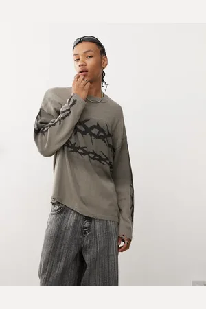 The Ragged Priest Washed jumper with thorn artwork in