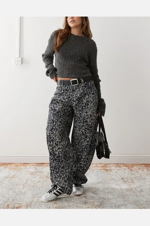 Reclaimed Barrel leg pants-Black