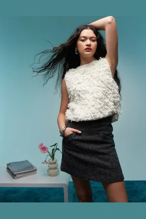 Bimba y Lola Tailored mini skirt in tweed