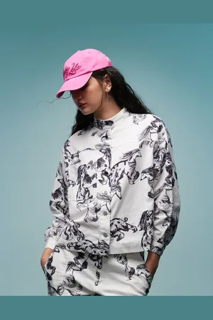 Bimba y Lola Long sleeve overshirt in greyhound print (part of a set)