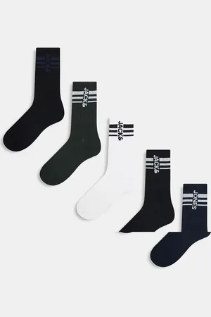 JACK & JONES 5 pack tennis socks in black