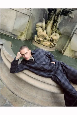 Bershka Collection checked jacket in (part of a set)