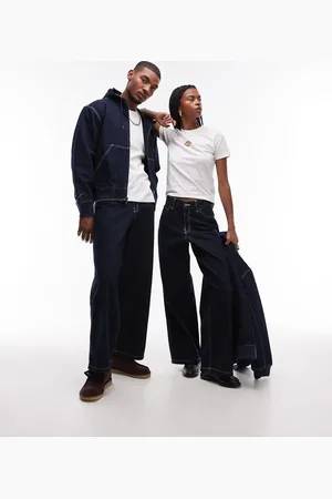 Dickies Loose Wave wide leg denim jeans in rinsed