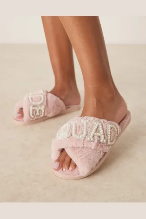 Be Mine Sasha Bride Squad slippers in -Pink