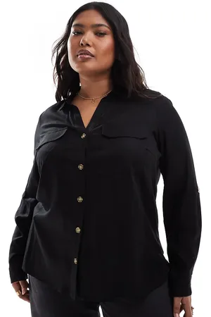 VERO MODA Button down shirt with pocket detail in
