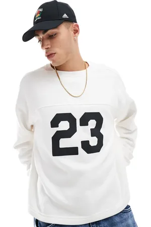 Cotton On Cotton On boxy fit 23 graphic crew sweatshirt-White