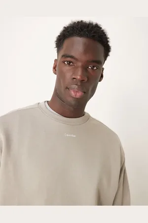 Calvin Klein Nano logo sweatshirt in stone-Neutral
