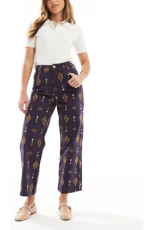 SCALPERS Etnic embroidered denim pants in