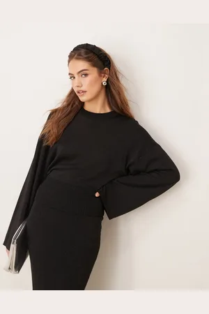 Gina Tricot Metallic fine knit sweater with wide sleeves in (part of a set)