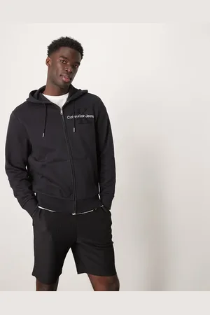 Calvin Klein Monologo archive zip thru sweat in black