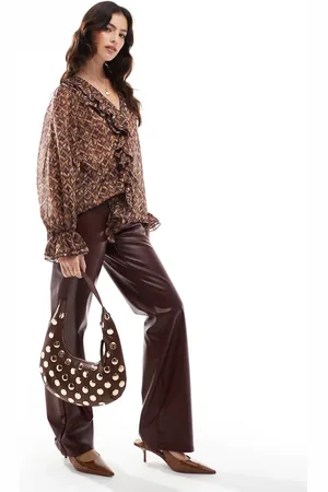 SCALPERS Multietnic shirt in -Brown