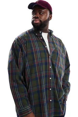 Ralph Lauren Big & Tall icon logo check madras shirt in