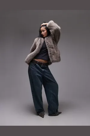 & OTHER STORIES Faux fur belted wrap coat in