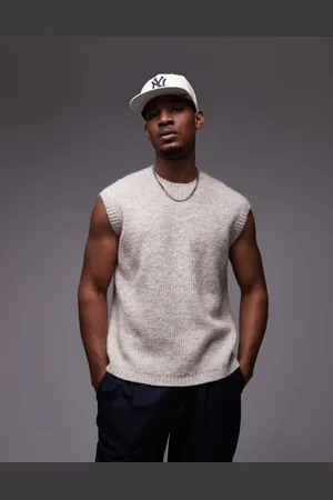 Topman Relaxed fit vest in -Neutral