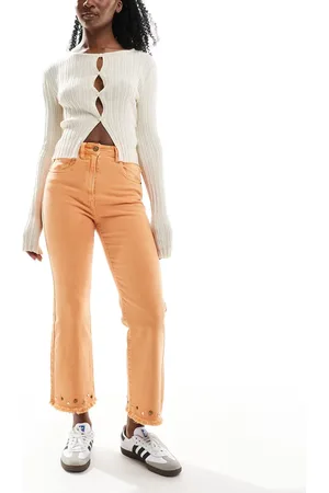 SCALPERS Studs Color denim pants in -Orange