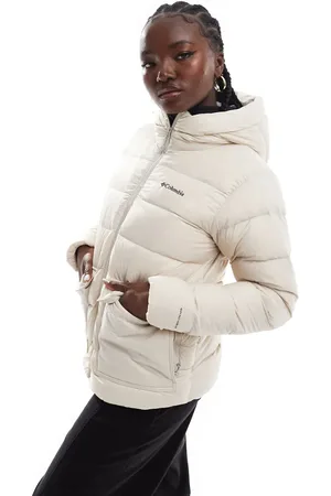 Columbia Harmony Falls hooded down jacket in dark -Neutral