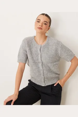 Gina Tricot Supersoft textured knit short sleeve cardigan in