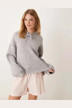 Gina Tricot Super soft fluffy knit oversized hoodie in