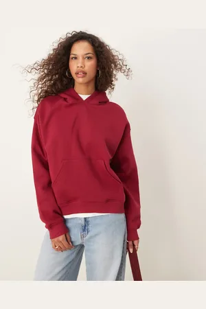 Gina Tricot Oversized hoodie in -Red