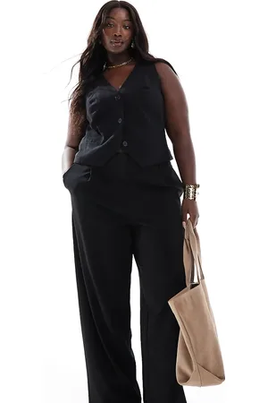 Pieces® Pieces Curve baggy tailored dad pants in