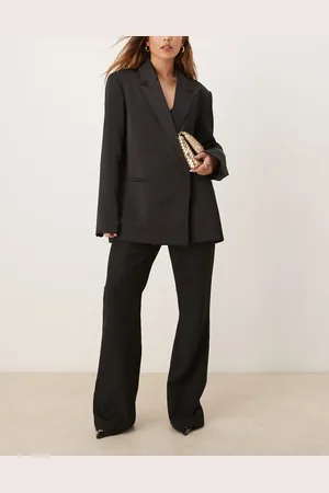 Gina Tricot High waist flare leg pants with clean waistband and front seam in