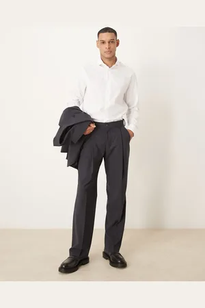 SELECTED Otto relaxed fit wool blend pants in