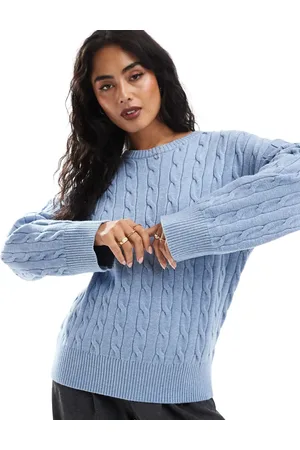 Cotton On Cotton On lux crew pullover jumper in cobalt-Blue
