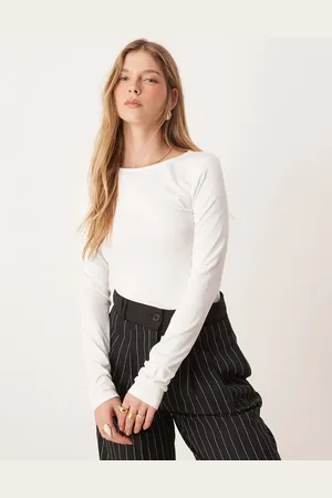 Gina Tricot Soft touch round neck jersey long sleeve top in