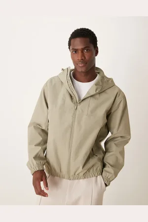 Calvin Klein Zip up technical jacket in beige-Neutral