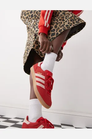 adidas Gazelle Indoor sneakers in and cream crochet