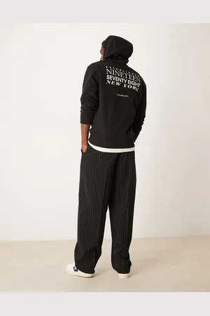 Calvin Klein Text back print hoodie in black