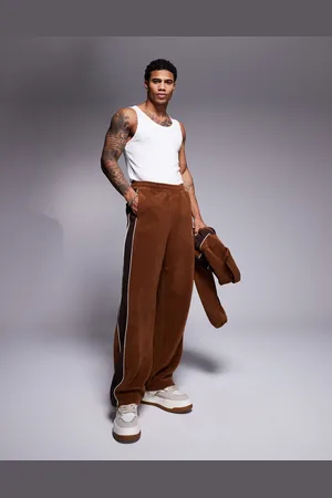 ASOS Super baggy trackies with panels in fleece (part of a set)