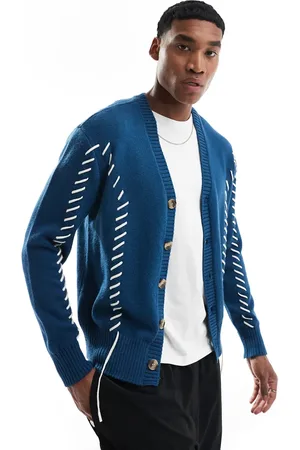 Native Youth Lace-up detail relaxed cardigan in
