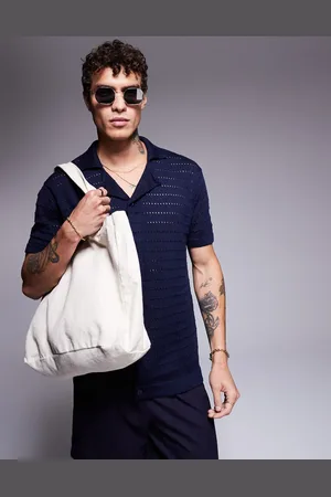 South Beach Textured knit shirt in